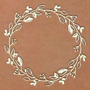 Chipboard Madera Corona de Flores Kora Projects