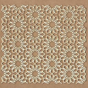 Chipboard Fondo Arabesco Estrellado Kora Projects
