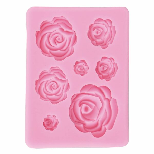 Molde Silicona Rosas Artis Decor 9x6,5cm