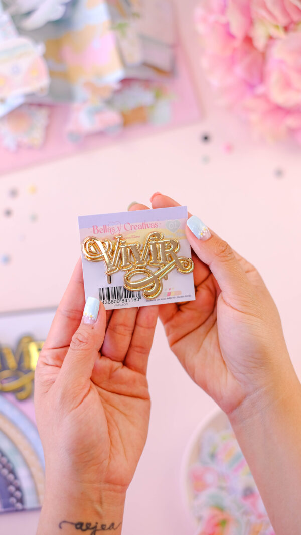 Placa Metal: VIVIR, Johanna Rivero