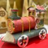 Estructura Tren, cartón y chipboard. Demo Alazne Feria Scrap crea y decora. Tarda 15 días.