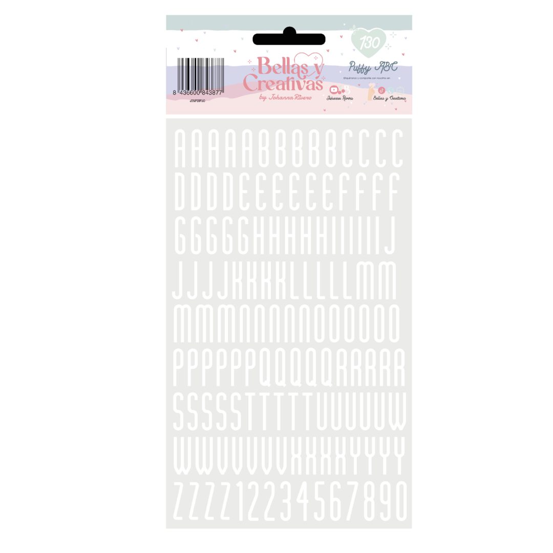 Puffy ABC Blanco, Flowers. Johanna Rivero.