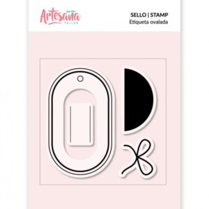 Sello Acrílico  Etiqueta Ovalada. Artesana Taller