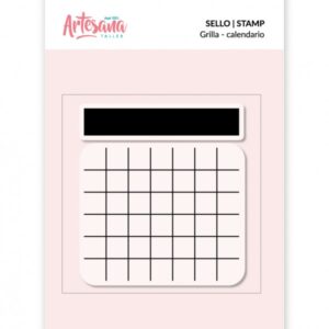 Sello Acrílico grilla calendario. Artesana Taller