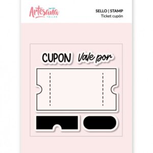 Sello Acrílico  Ticket cupón. Artesana Taller