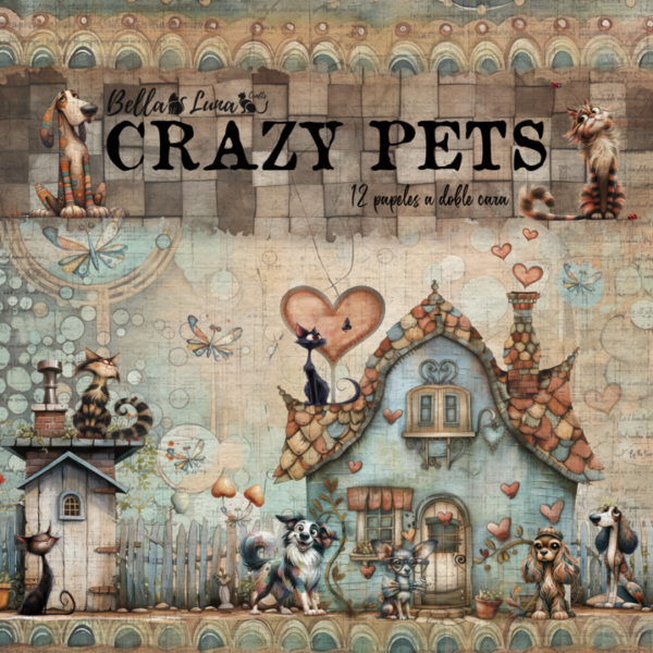 Bellaluna Crazy Pets Collection 12x12"