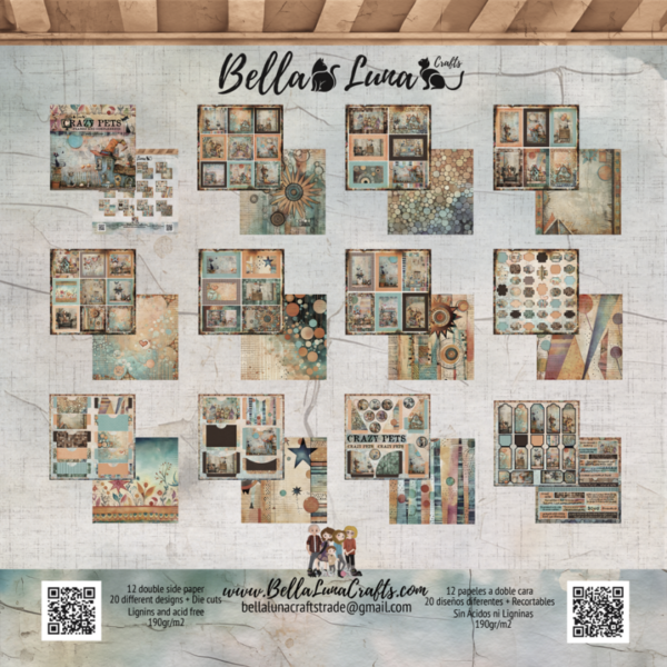 Bellaluna Crazy Pets Frames and complements  Collection 12x12" - Imagen 2