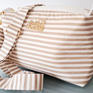Bolso rayas marrón/oro. Summer