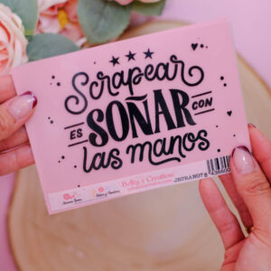 Transfer 14x10cm SCRAPEAR NEGRO