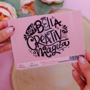 Transfer 14x10cm Soy Bella NEGRO