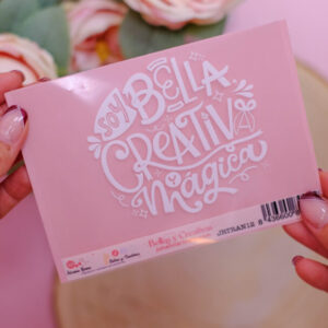 Transfer 14x10cm Soy Bella Blanco