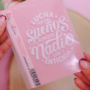 Transfer 14x10cm Lucha por tus sueños BLANCO